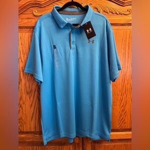 Under Armour Blue 2X Polo Shirt Classic Design NWT